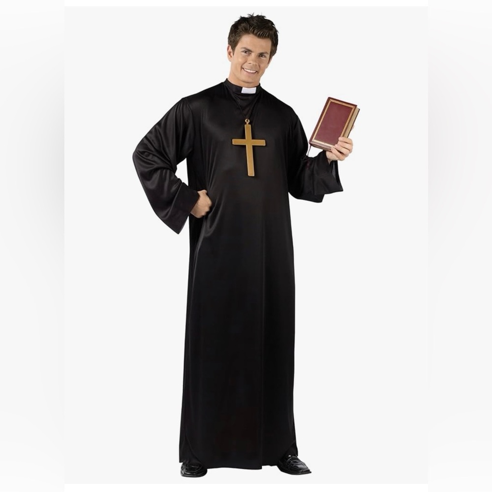 Adult Priest Costume,Unsex-One size, Includes:Robe
Fits Adults Up to 6'/240 lbs